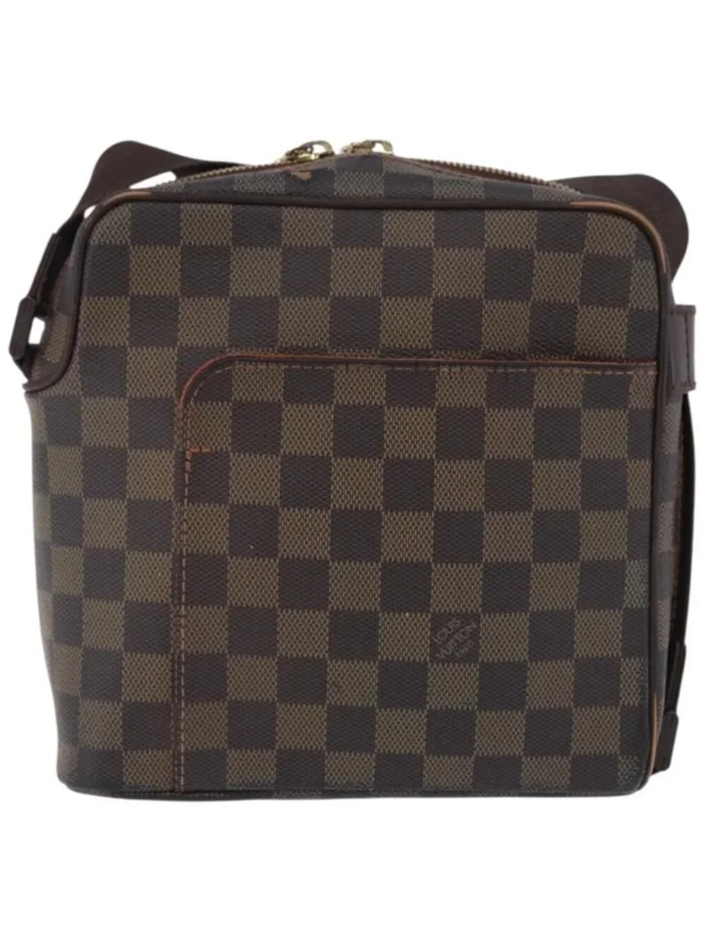 Authentic LOUIS VUITTON Damier Ebene Olaf PM Shoulder Bag N41442 LV
